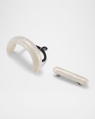 Lelet NY Marble Arch Pony Cuff & Barrette Set