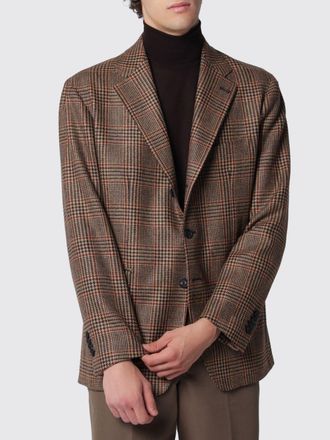Tagliatore Blazer monopetto in lana vergine e cashmere con motivo tartan
