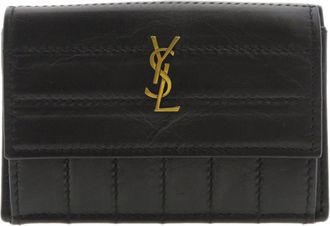 Saint Laurent Black Leather Coin Purse/Coin Case (Pre-Owned)