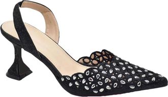 Generic Womens Shoes and Bags Set Sparkly Rhinestone Decorated High Heels Shoes Strap Shoulder Bag for Party Wedding