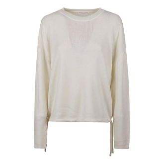 Majestic Filatures Trui met ronde hals - Dames - Ronde hals truien - Beige - S - Truien & Vesten