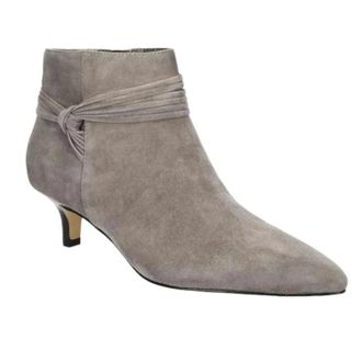 Bella Vita Womens Bella Vita Jani Boots Gray Pointed Toe Kitten Heel Bootie HAWK782