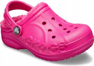 OEM Zuecos Crocs Baya Con Forro Para Ni&ntilde;os 205977 C12eu 2930 Rosa Caramelo