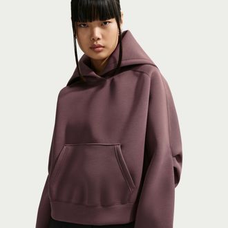 Nike Womens Nike Sportswear Oversized Fleece Pullover Hoodie in Purple | IF0328-502