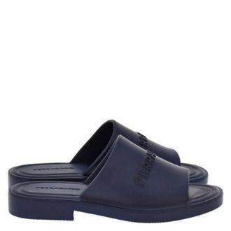 Ferragamo Giuneva Logo Embossed Slides, Size 9