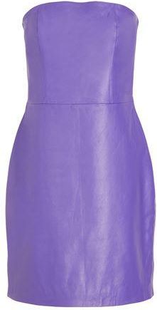 8 by YOOX LEATHER BANDEAU MINI DRESS