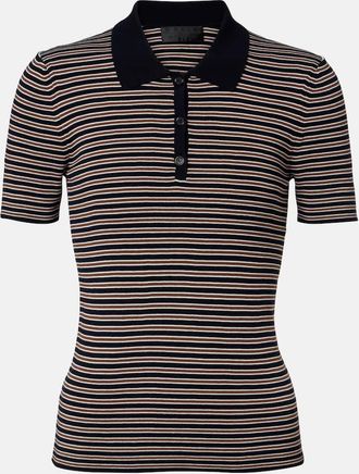 Nili Lotan Gemmatta striped cotton polo shirt