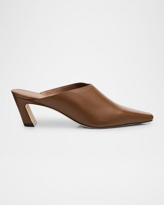 Stuart Weitzman 50mm Stassi Leather Mules