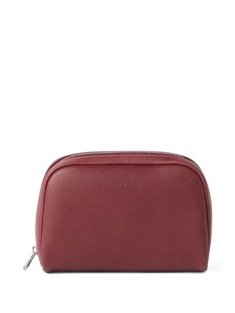 Brunello Cucinelli leather zip-top wash bag - Red