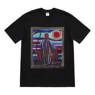 SUPREME SS19 Reaper Tee Printing Short Sleeve Unisex Black SUP-SS19-10483
