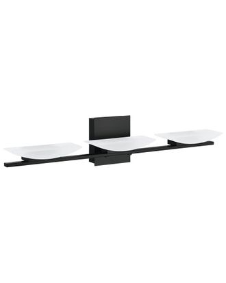 Eglo Eglo Metrass 3 Light Integrated Led Bath/Vanity Light With Matte Black Finish & Satin Shade