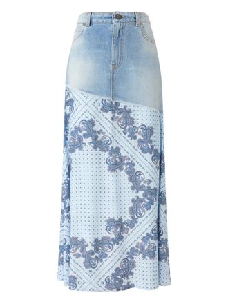 Pinko Gonna lunga con stampa paisley - Blu