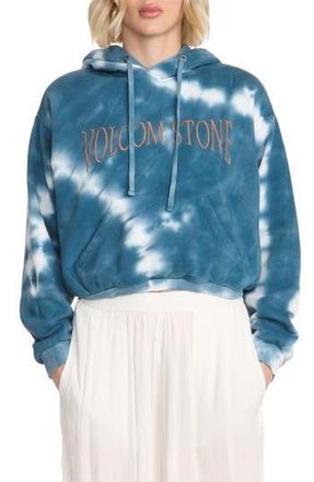 Volcom Tie Dye Embroidered Hoodie in Blue Multi at Nordstrom Rack, Size X-Small
