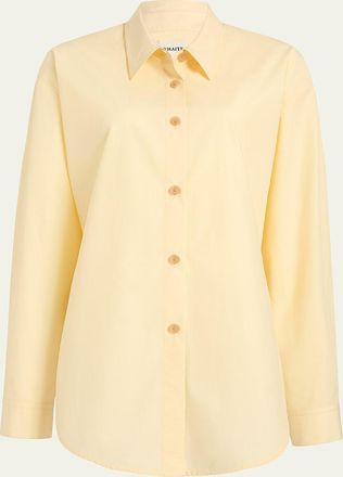 Khaite Goya Cotton Poplin Button-Down Top