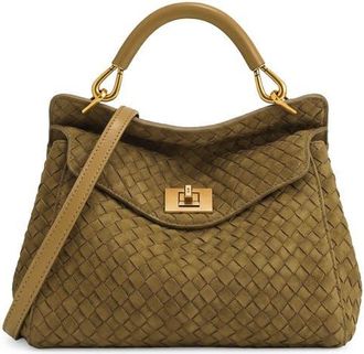 JW PEI Lucia Faux Suede Top Handle Bag in Olive Green at Nordstrom