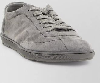 Brunello Cucinelli suede lace up low top lightweight sneakers