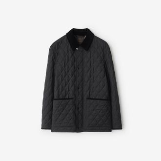 Burberry Quilted Wool Barn Jacket, Size: S