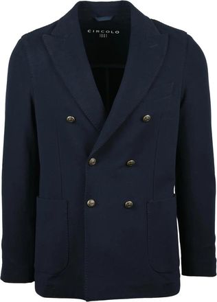 Circolo 1901 Double-Breasted Jacket In Stretch Cotton With Unlined Design