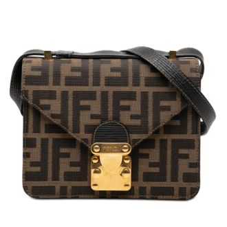 Fendi Pre-owned Fendi Zucca Canvas Flap Crossbody Ladies BRMNGC3H4OQOXK5E
