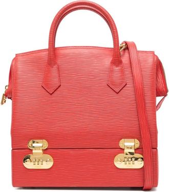 Fendi 90s Epi Leather Top Handle Crossbody Vanity Train Case - women - CALFSKIN/Nubuck Leather - One Size - Red