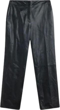Semicouture Gena Broeken - Dames - Leren Broeken - Zwart - XS - Leer - Broeken