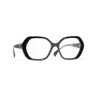 Chanel Vierkante Brillen - Dames - Accessoires - Zwart - Maat: 54 MM