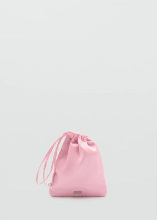Mango Pouch raso increspato rosa - Donna - Taglia unica - MANGO