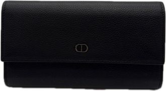 Dior Black Leather Coin Purse/Coin Case (Pre-Owned)