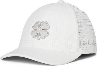 Black Clover Perf 14 Hat Baseball Caps White Perforated Hat/3d Silver Clover : SM/MD, Polyester/Spandex