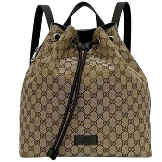 Gucci Pre-owned GG Canvas Backpack - unisex - Gucci Vintage - Vintage Backpacks - Beige - ONE SIZE - Pre-owned