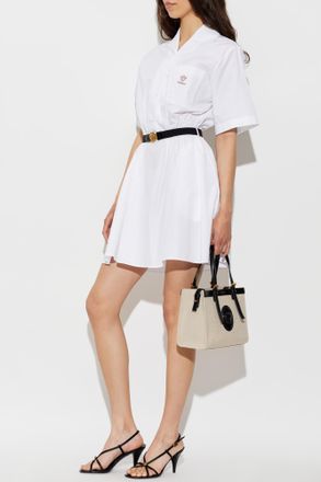 Versace Cotton Dress With Pocket, Womens, White