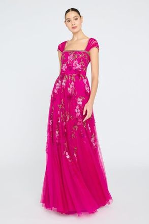Theia Giana Beaded Gown in Deep Fuchsia at Nordstrom, Size 6