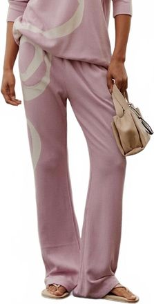 LoveShackFancy Elma Lace Bow Sweatpants In Pink