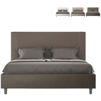 Itamoby Cama Matrimonio Contenedor 160x190 Moderno Polipiel Goya M Color: Marr&oacute;n - Versi&oacute;n: Modelo Est&aacute;ndar