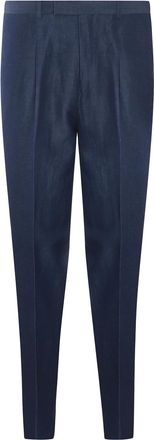 Ermenegildo Zegna Blue Cotton Pants