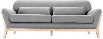 Miliboo Miliboo - Sofá escandinavo 3 plazas gris patas madera yoko