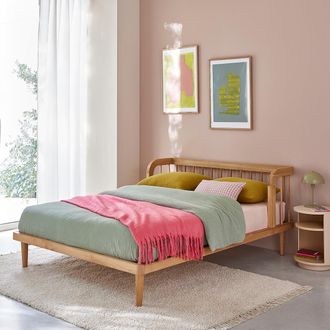 La Redoute Interieurs Bed in massief eik met lattenbodem, Matea
