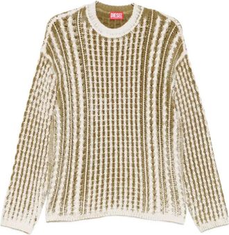 Diesel Oval D Logo Trui met Ronde Hals - Heren - Ronde hals truien - Groen - XS - Truien & Vesten