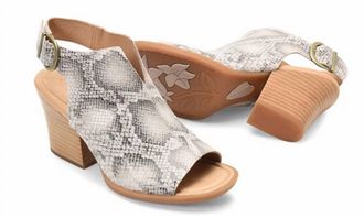 Born Womens Moraine Heel In White Femme Snake