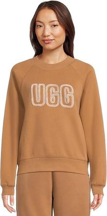 UGG Ugg Logo Crewneck Womens Sweatshirt Chestnut : LG, Cotton/Polyester