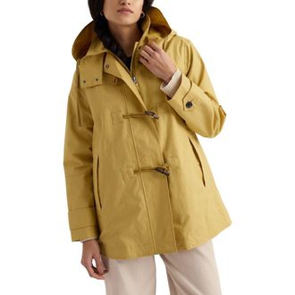 Seasalt Cornwall Sea Drift Waterproof Linen & Cotton Rain Coat in Pear at Nordstrom, Size 10 Us