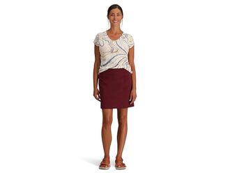 Royal Robbins Discovery III Skort Womens Skort Burnt Grape : 14 4.5, Polyester/Hemp/Elastane