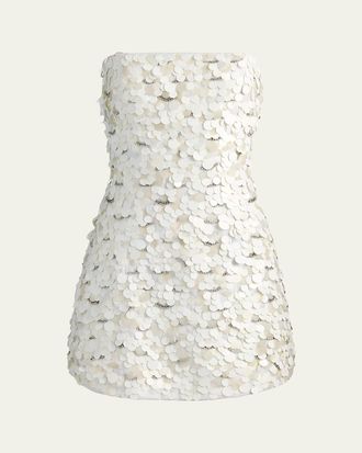 Alice & Olivia Katia Sequined Strapless Mini Dress