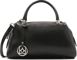 Kazar Zachte leren handtas met handvatten en riem - Dames - Handtassen - Zwart - ONE Size - Leer - Tassen