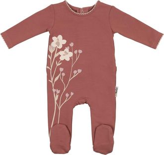 Maniere Blooming Bouquet Footie in Rust at Nordstrom, Size 18M