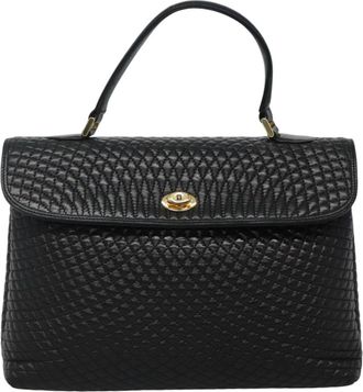 Bally Black Leather Handbag (Pre-Owned)