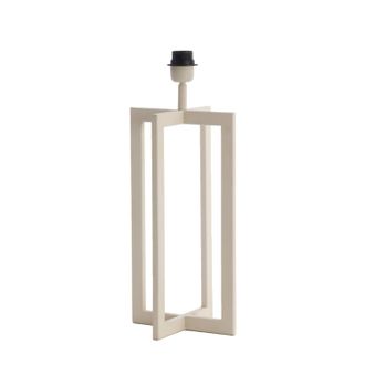 Light & Living L&aacute;mpara De Mesa - Mace - Beige - Metal - - Light&living