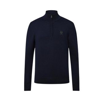 Belstaff Dolcevita con zip - - Knitwear - Uomo - Blu - L