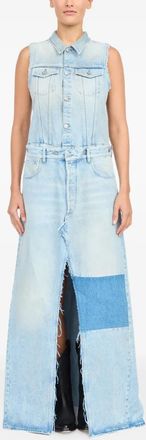 Maison Margiela Womens Denim Dress - Light Grey Cotton - Size EU 42 (Womens)