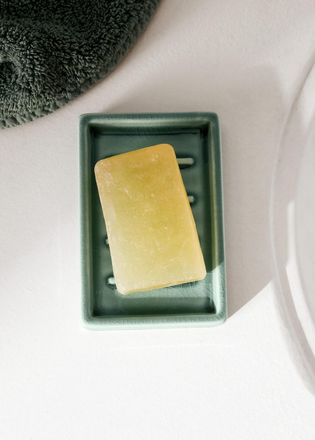 Mango Portasapone ceramica craquel&eacute; verde acqua - Home - Taglia unica - MANGO HOME